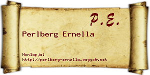 Perlberg Ernella névjegykártya
